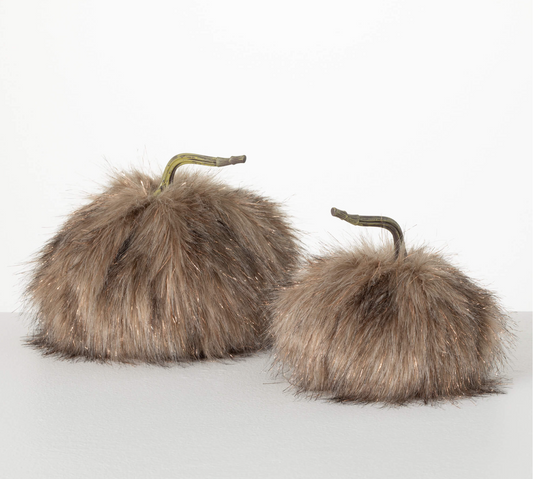 Plush Faux Fur Pumpkins
