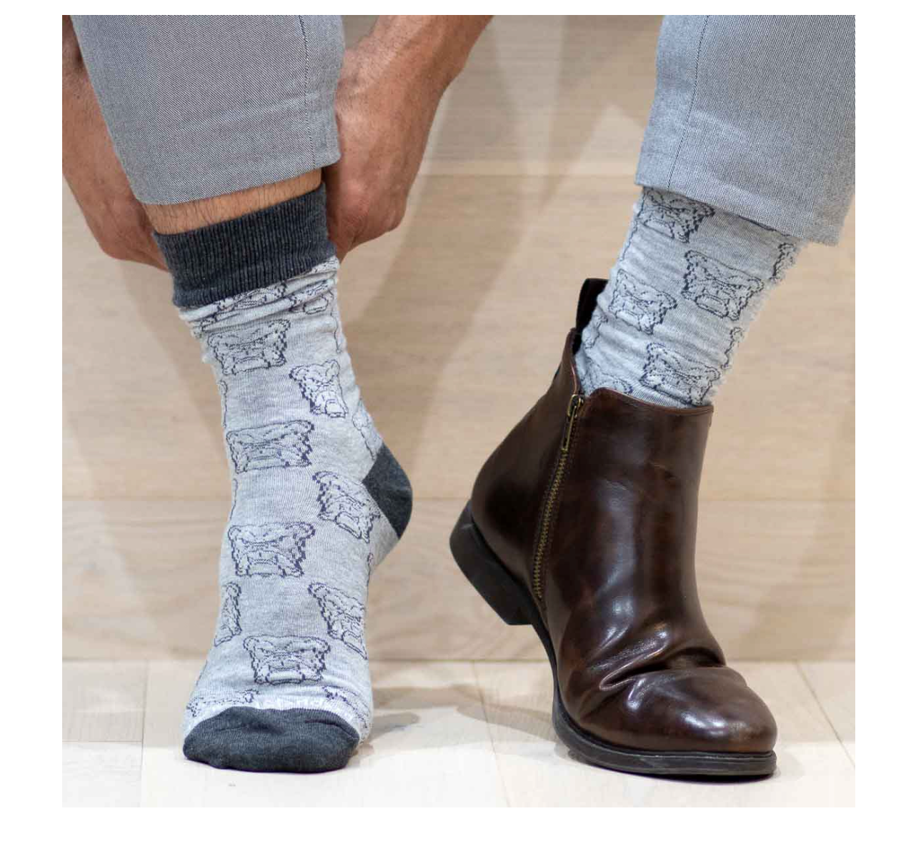 Georgia Bulldog Socks  Gray/Charcoal