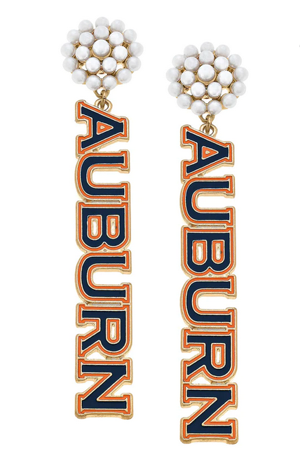 Auburn Pearl Cluster Earrings