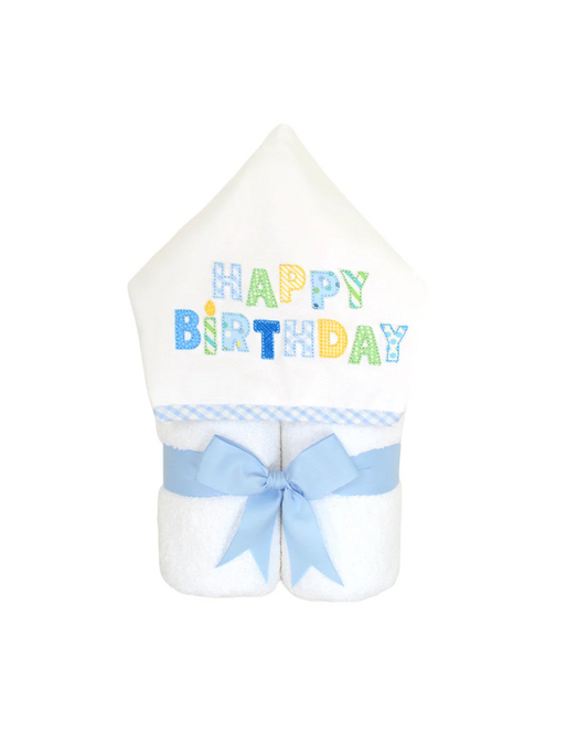 Happy Birthday Bath Towel - Pink or Blue