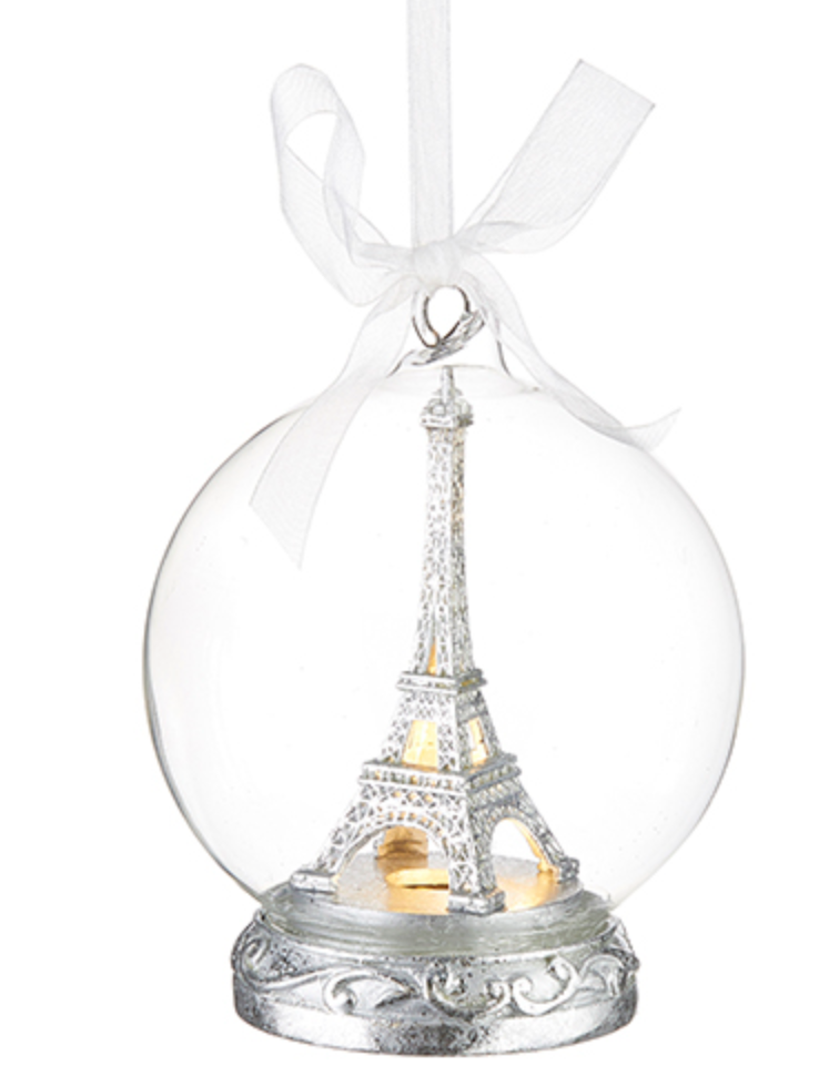 Eiffel Tower in Globe Ornament