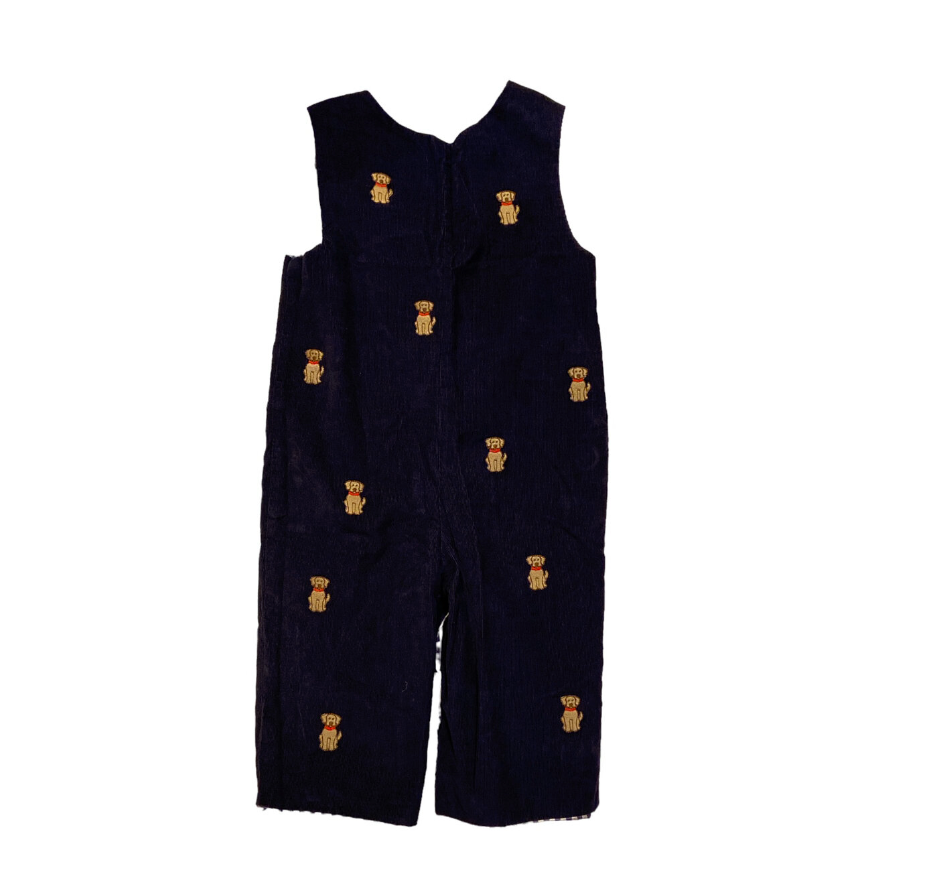 Navy Blue Corduroy Boy's Jumper with Labrador Retrievers