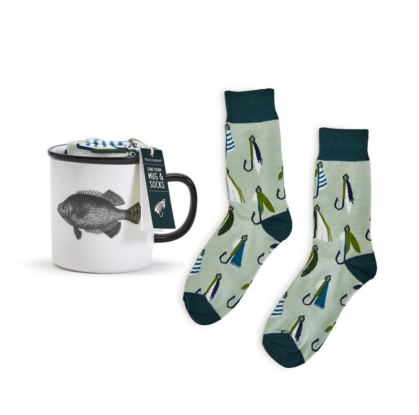 Gone Fishing Mug and Socks Gift Set