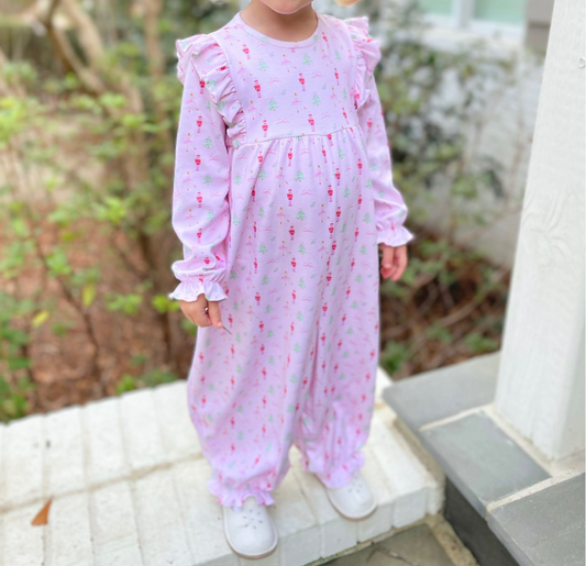 James and Lottie - Pink Nutcracker Long Sleeve Jumper: 6M