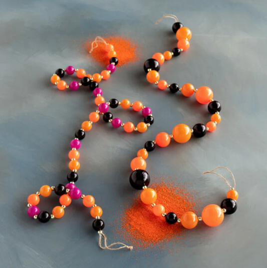 Glitterville - Orange and Black Halloween Garland