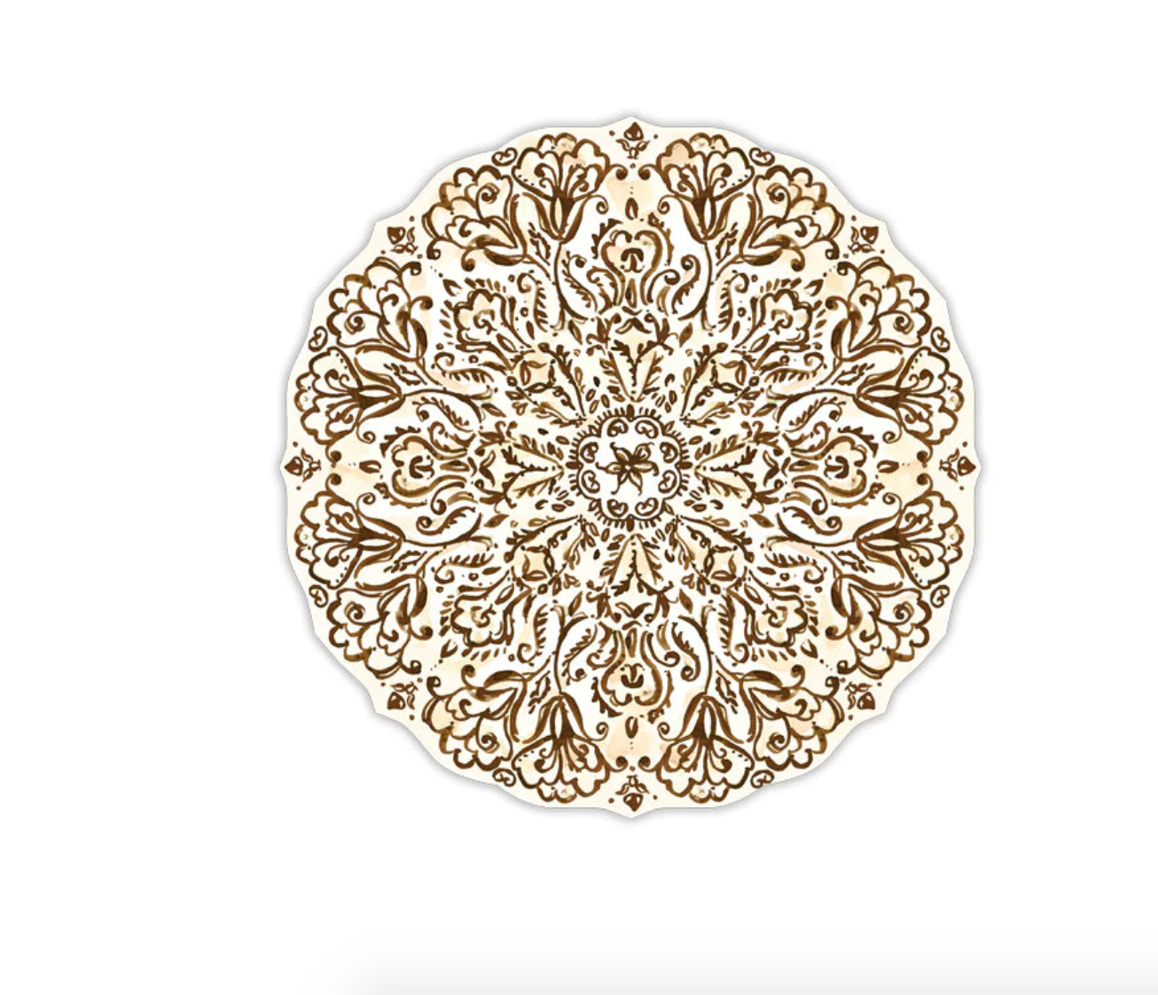Brown and White Paper Placemat