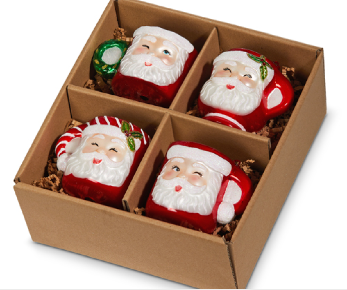 Santa Mug Ornament - Boxed Set