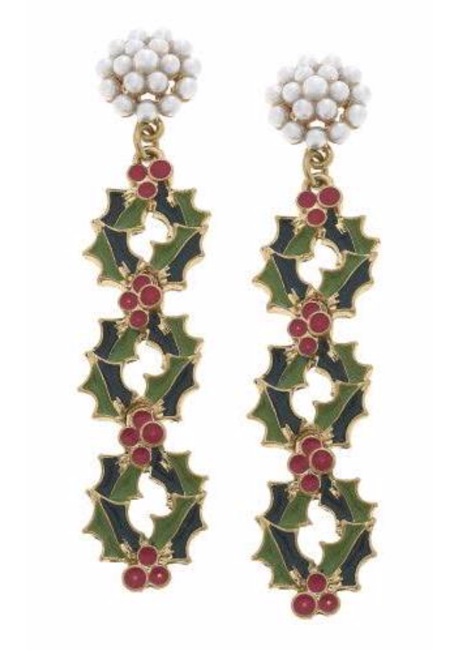 Linked Holly Drop Earrings