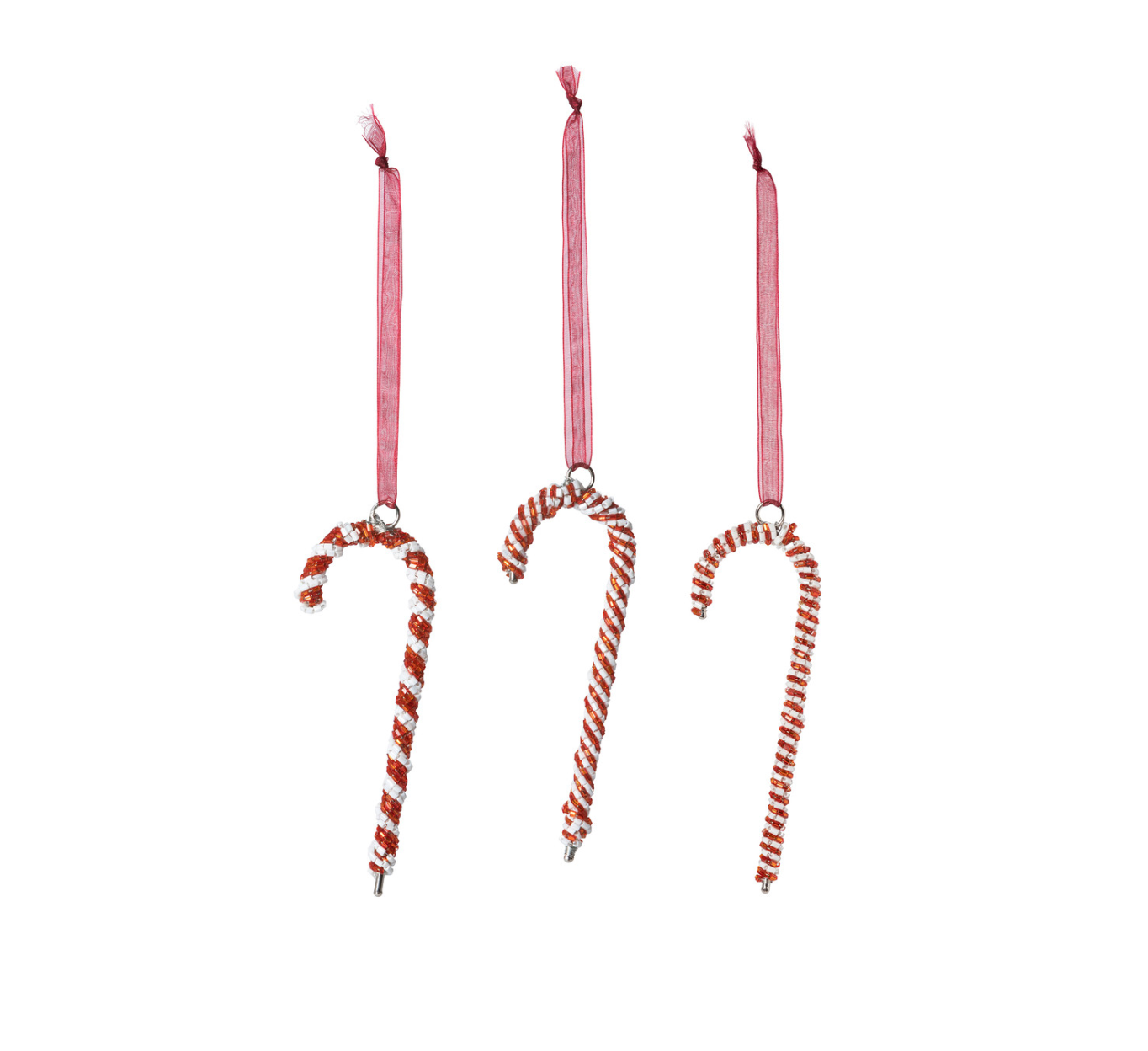 Beaded Candy Cane Ornament