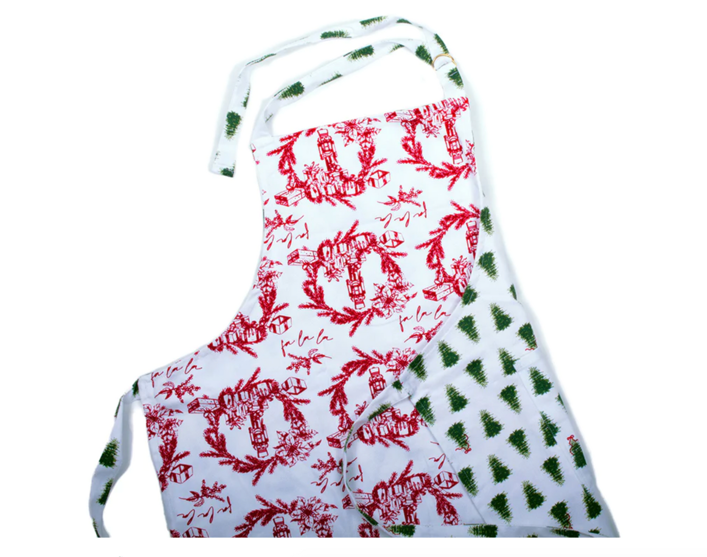 Red Toile Holiday Reversible Apron