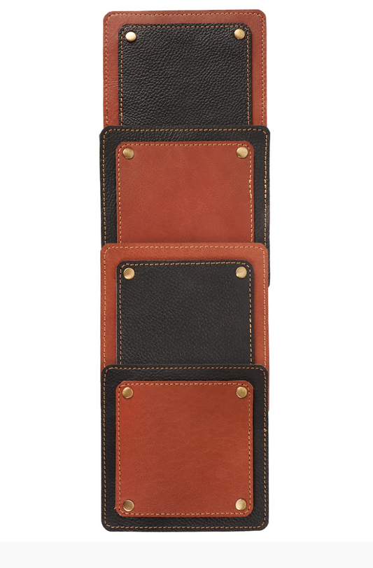Square Leather Coasters set of 4