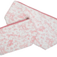 Toile Quilted Pouch - Pink - Two Sizes