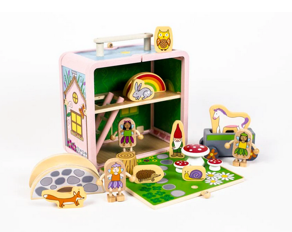 Wooden Toy Suitcase House