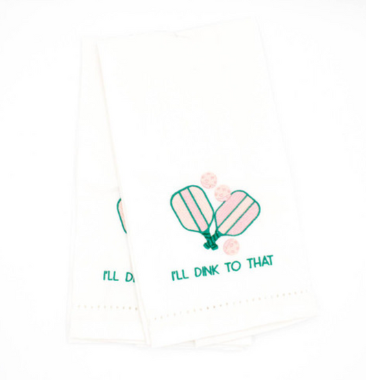 Embroidered Bar Towel Set Pickleball