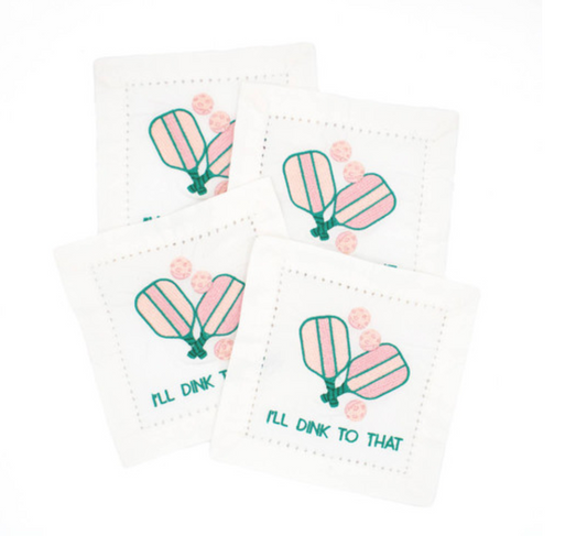 Pickleball Cocktail Napkins Set of 4