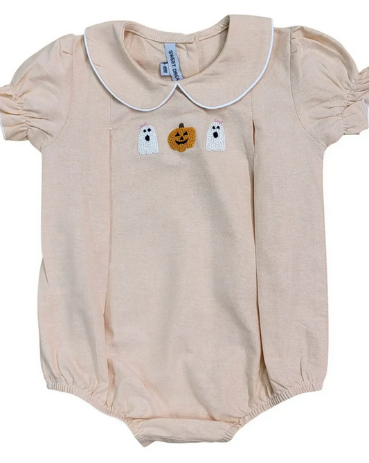 Sweet Dreams - Pumpkin & Ghost Embroidered Bubble