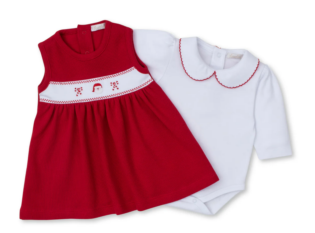 Kissy Kissy - Red Santa Dress with Onesie Set