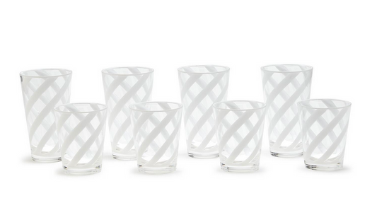 White Swirl Acrylic Glasses