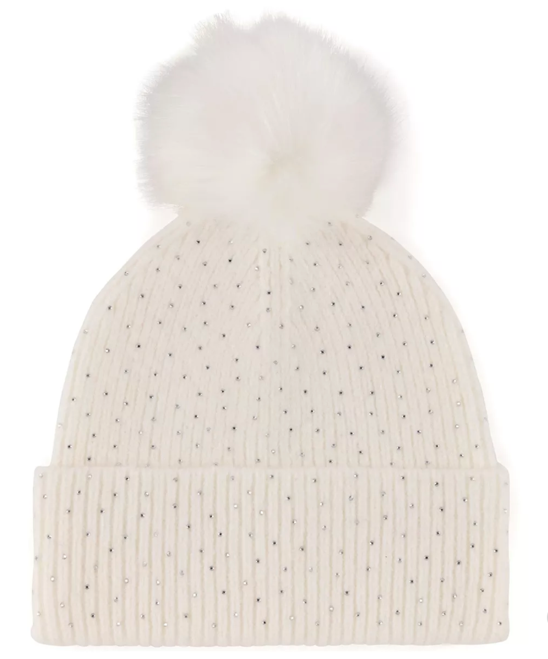 Beige or White Ladies Beanie Hat