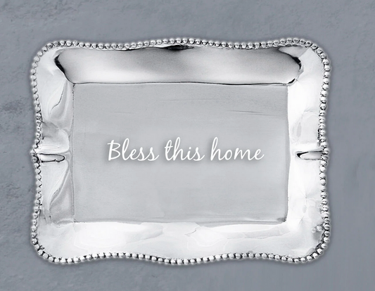 Bless This Home Silver Tray