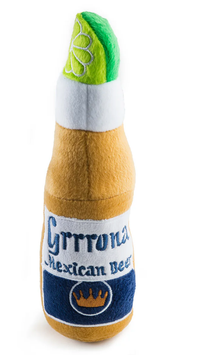 Grrrona Beer Bottle Plush Dog Toy