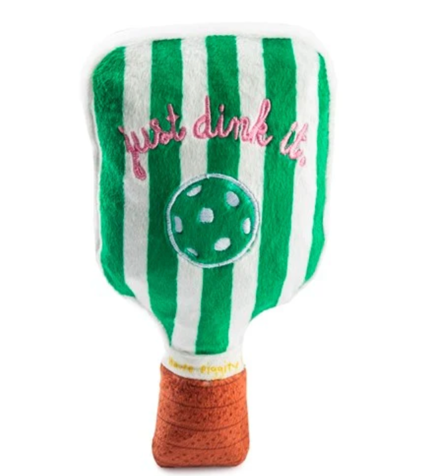 Green Stripe Pickleball Paddle Dog Toy