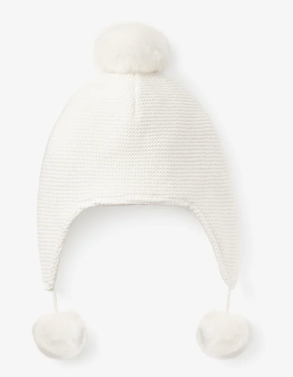 Elegant Baby - Knit Hat with Pom Poms - Pink, Blue, or White
