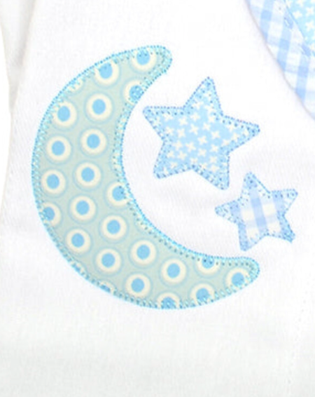 3 Marthas - Moon and Stars Bib