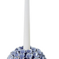 Hydrangea Flower Bud Vases / Taper Candle Holders - Blue