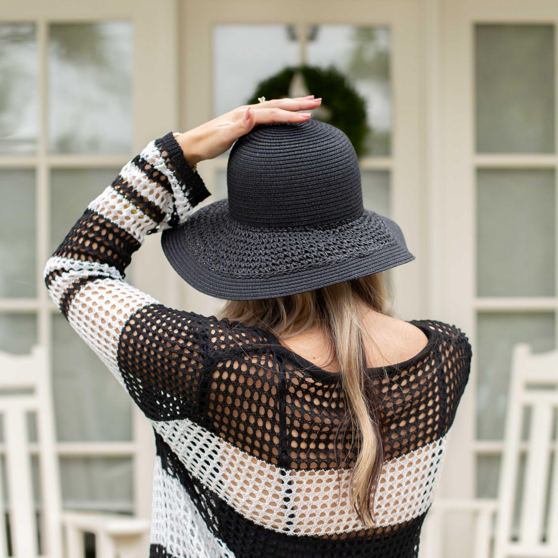 Ladies Black Sun Hat