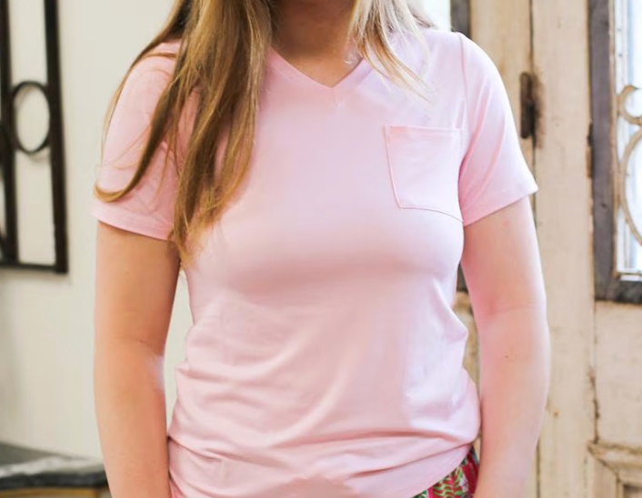 Pink Bow and Heart Pajama Bottom and pink top Set