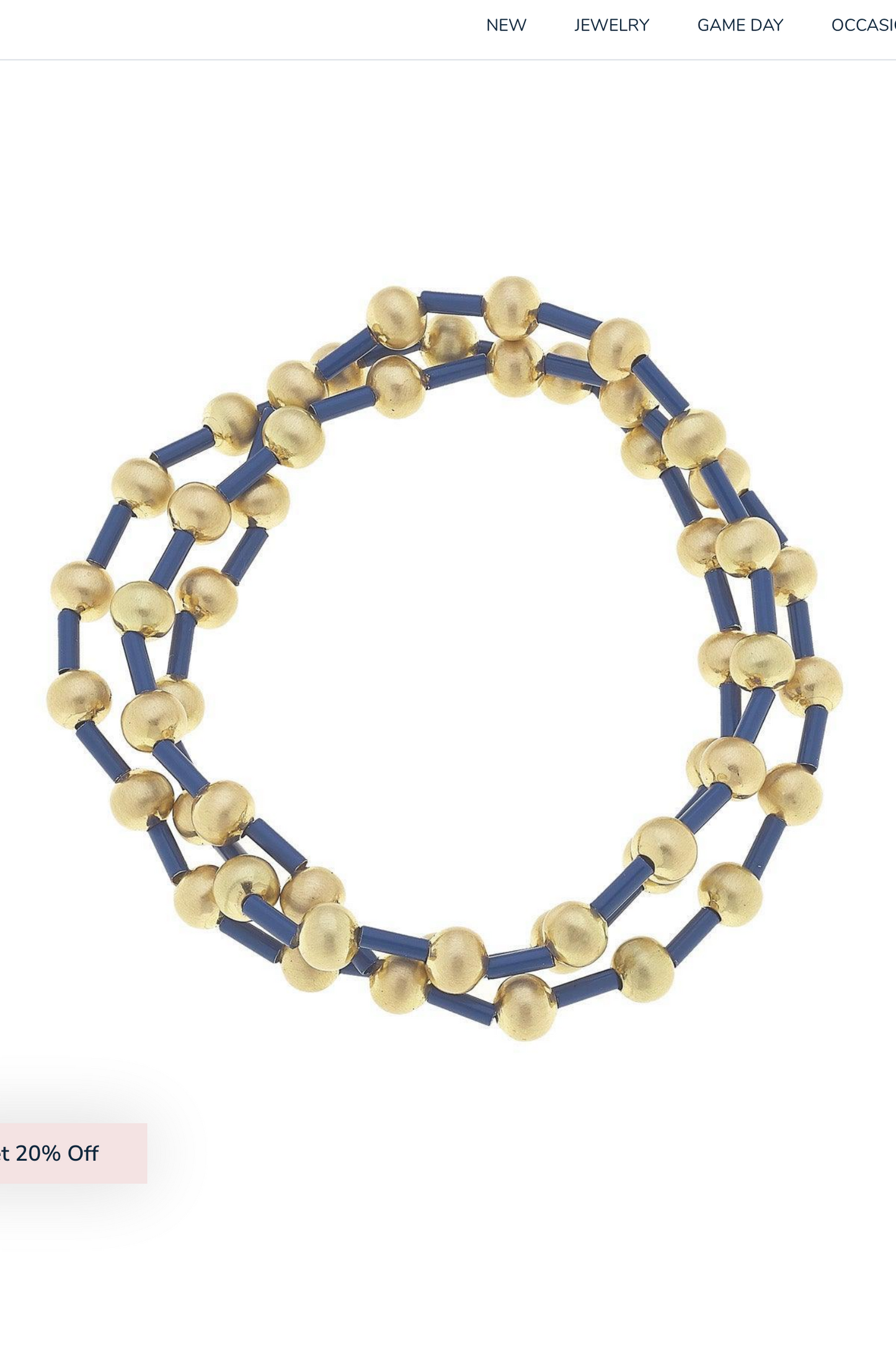 Gold Beaded Stretch Bracelet - Two Colors