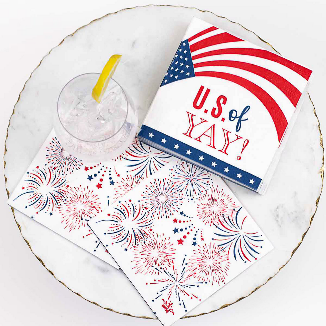 US of Yay Cocktail Napkins