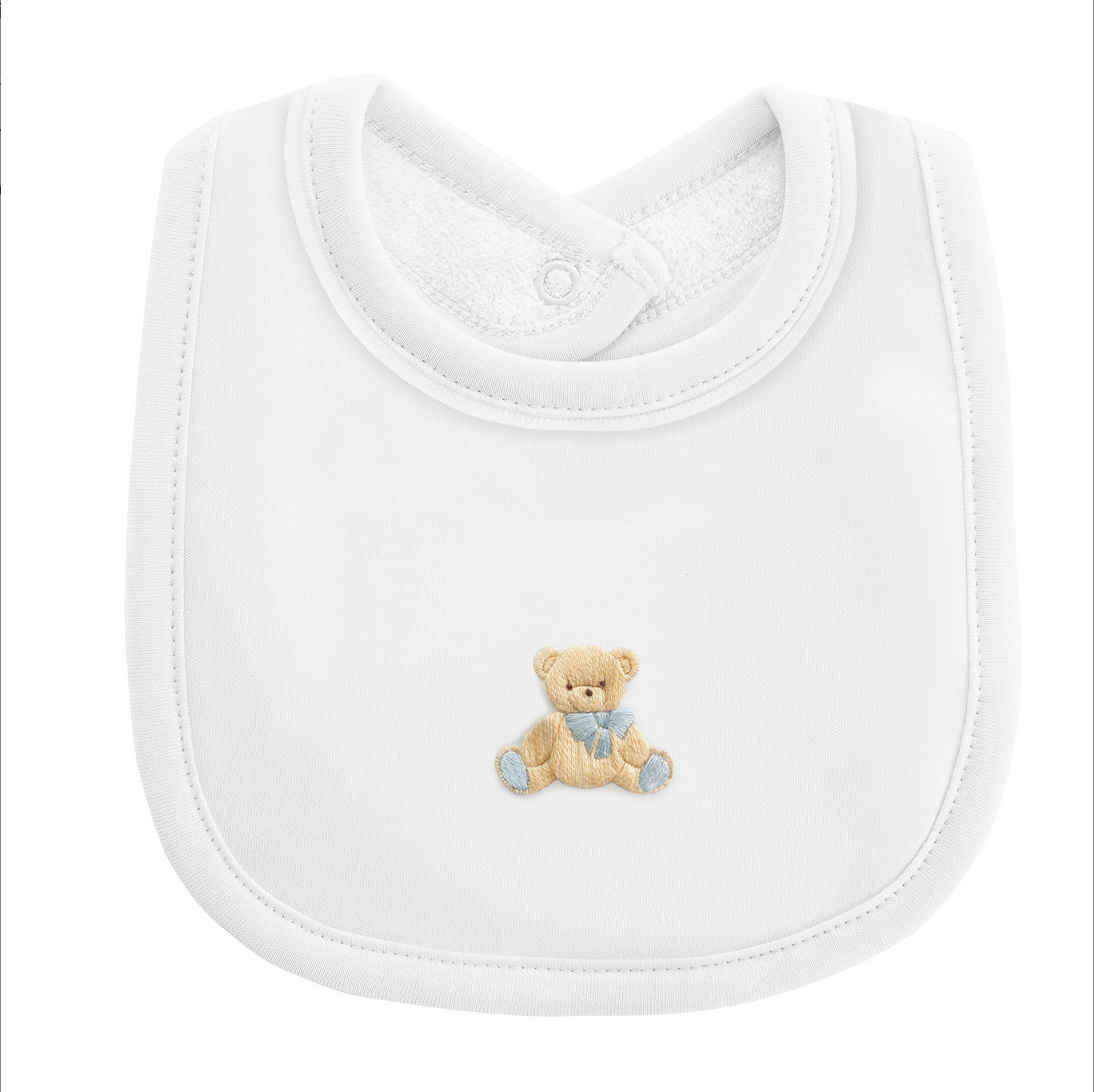 Embroidered Bib with Trim