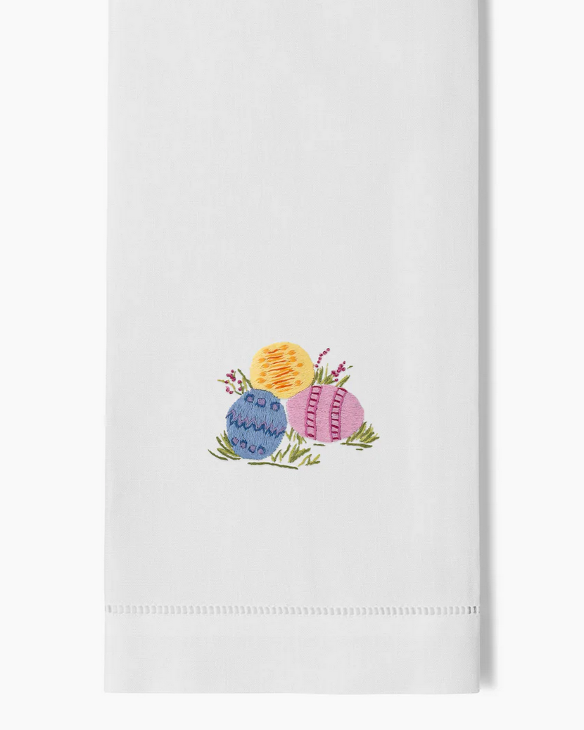 Easter Egg Hand Towel - Hand Embroidered