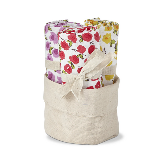 Spring Bud Dish Towel - Set of 3 in Bin