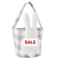Gray Check Easter Basket with Bunny