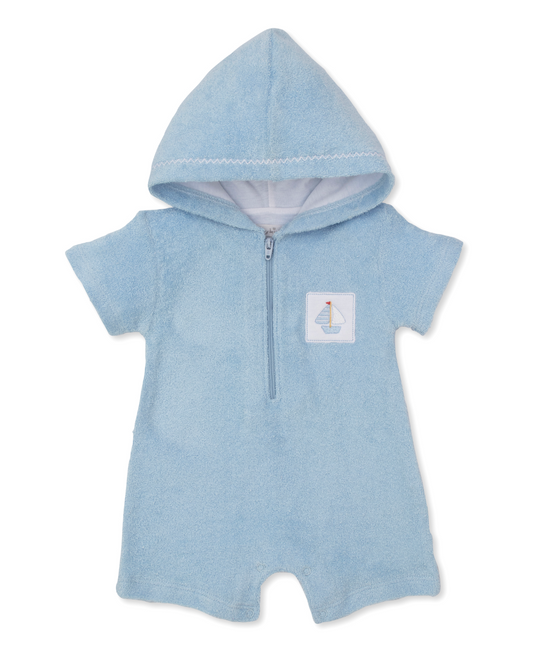 Kissy Kissy - Terry Cloth with Sailboats - Pink or Blue