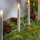 Ivory LED Taper Candle Ornaments, Set of 10