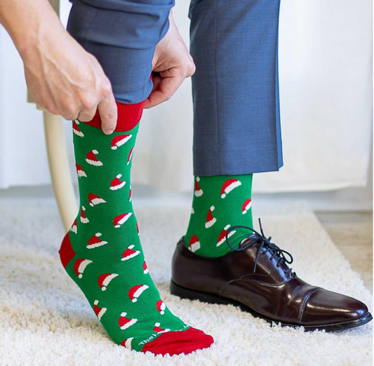 Men's Socks - Santa Hat