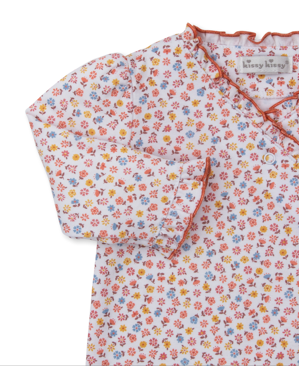 Kissy Kissy - Footie - Orange Floral