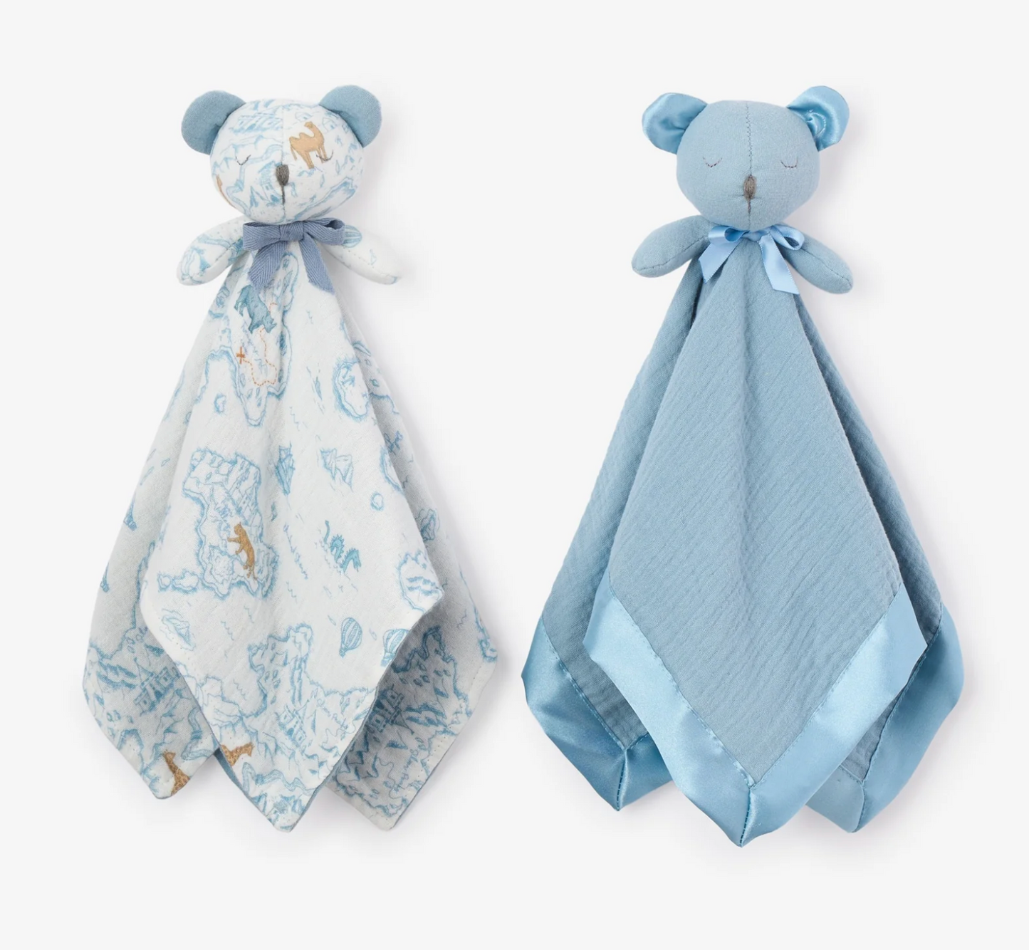 Elegant Baby - Muslin Map Bear Lovey