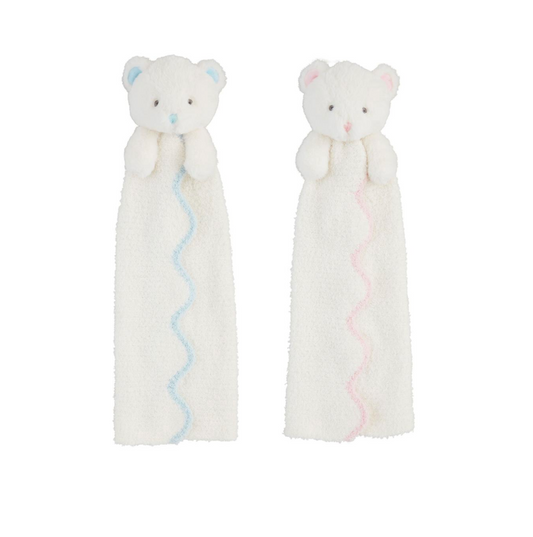 Scallop Bear Lovey - Blue or Pink