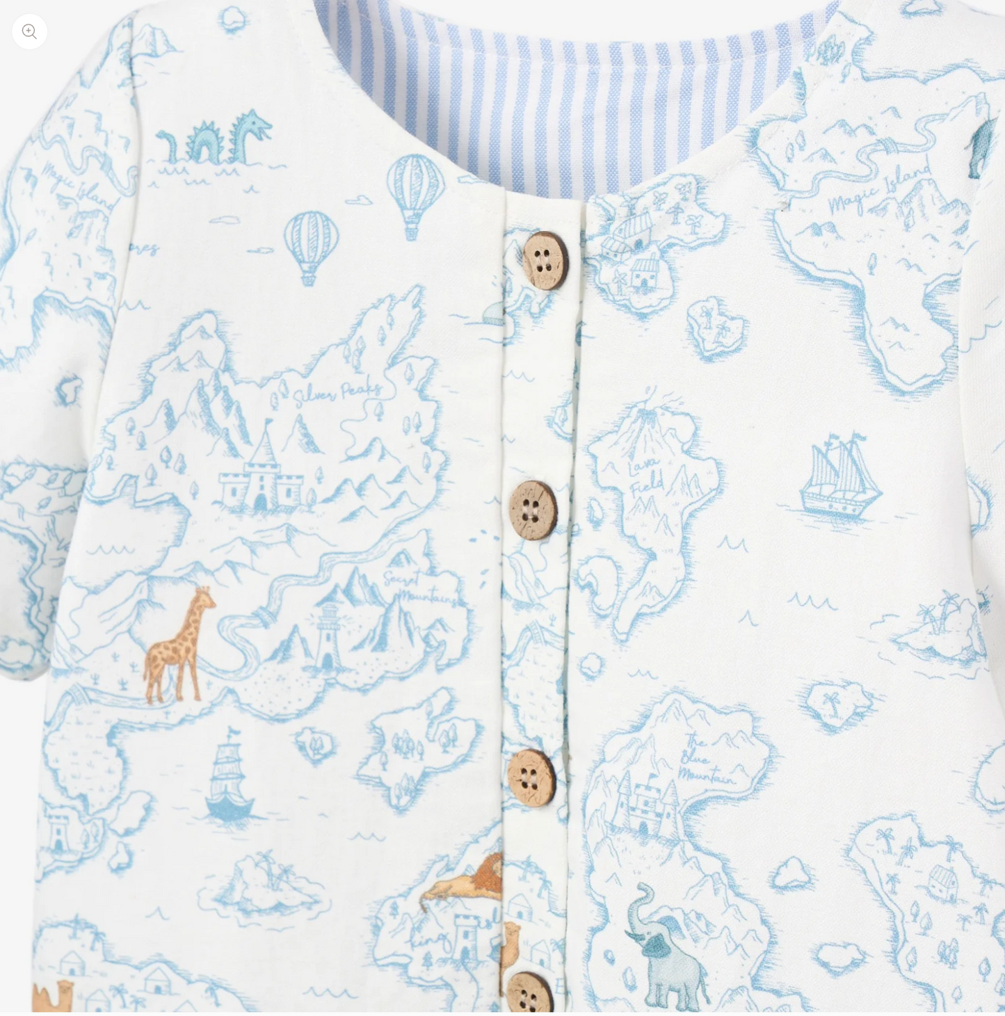 Elegant Baby - Map Print Shortall and Sunhat