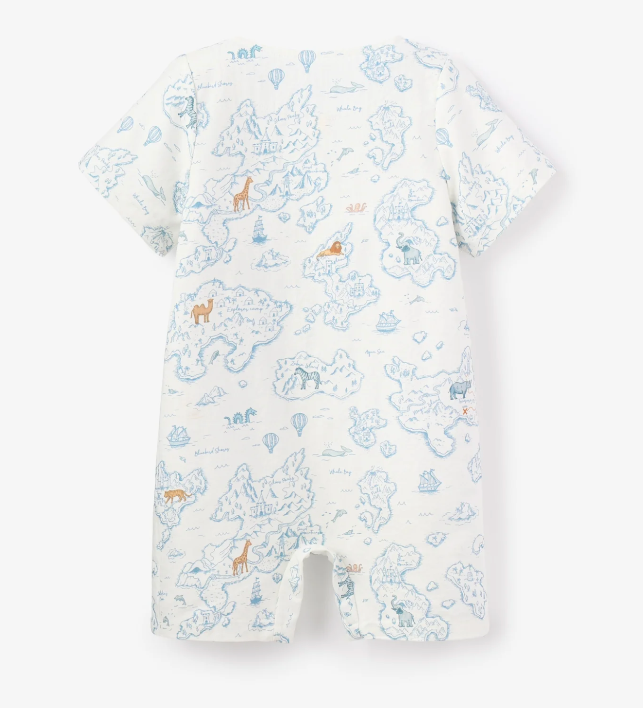 Elegant Baby - Map Print Shortall and Sunhat