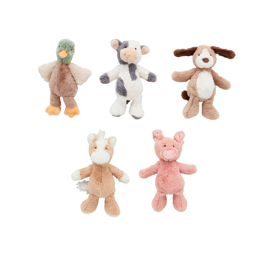 Farm Plush Rattle Pals