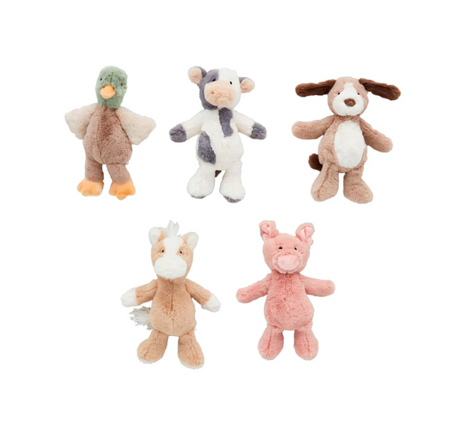 Farm Plush Rattle Pals