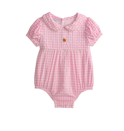 Gingham Pumpkin Bubble - Pink or Blue