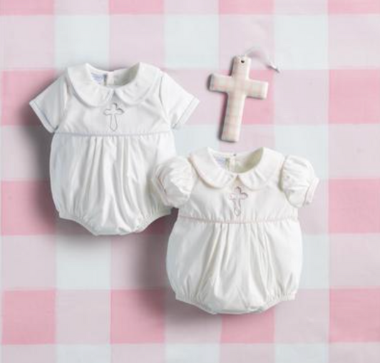 Cross Poplin Bubble - Pink or Blue
