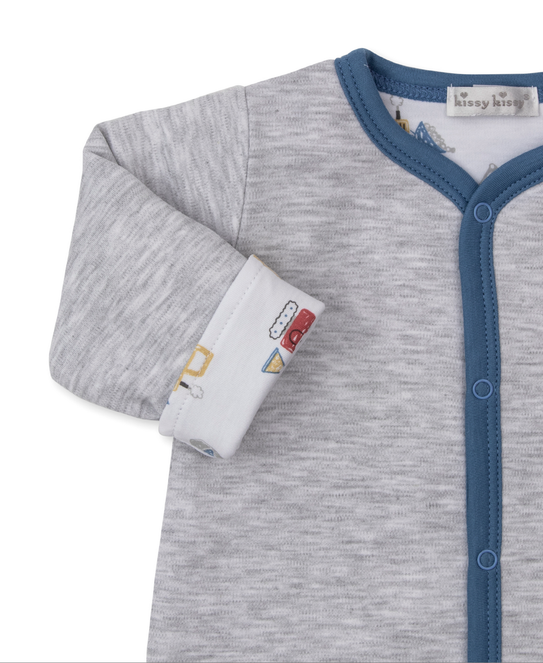 Kissy Kissy - Construction Diggers - Reversible Playsuit